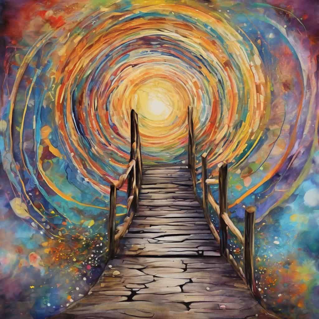 Όμορφη τέχνη με πίστα, γεμάτη χρώματα και δύναμη, συμβολίζει το όνειρο και την επιτυχία στη ζωή.